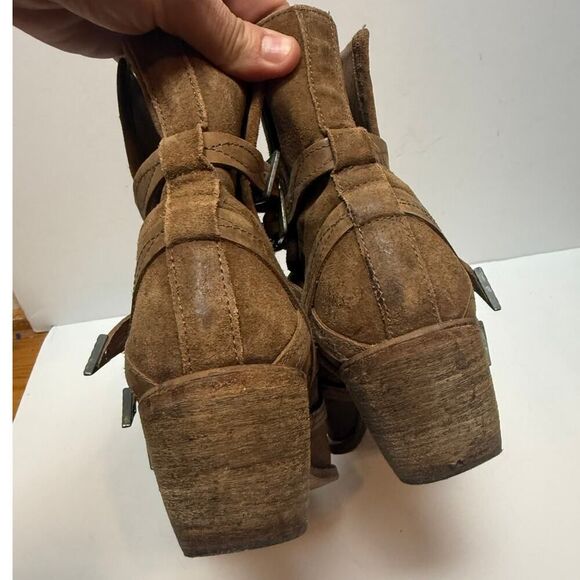 Free People Mason Distressed Suede Buckle Boots Sz. 39 (US 8.5) - Picture 8 of 10